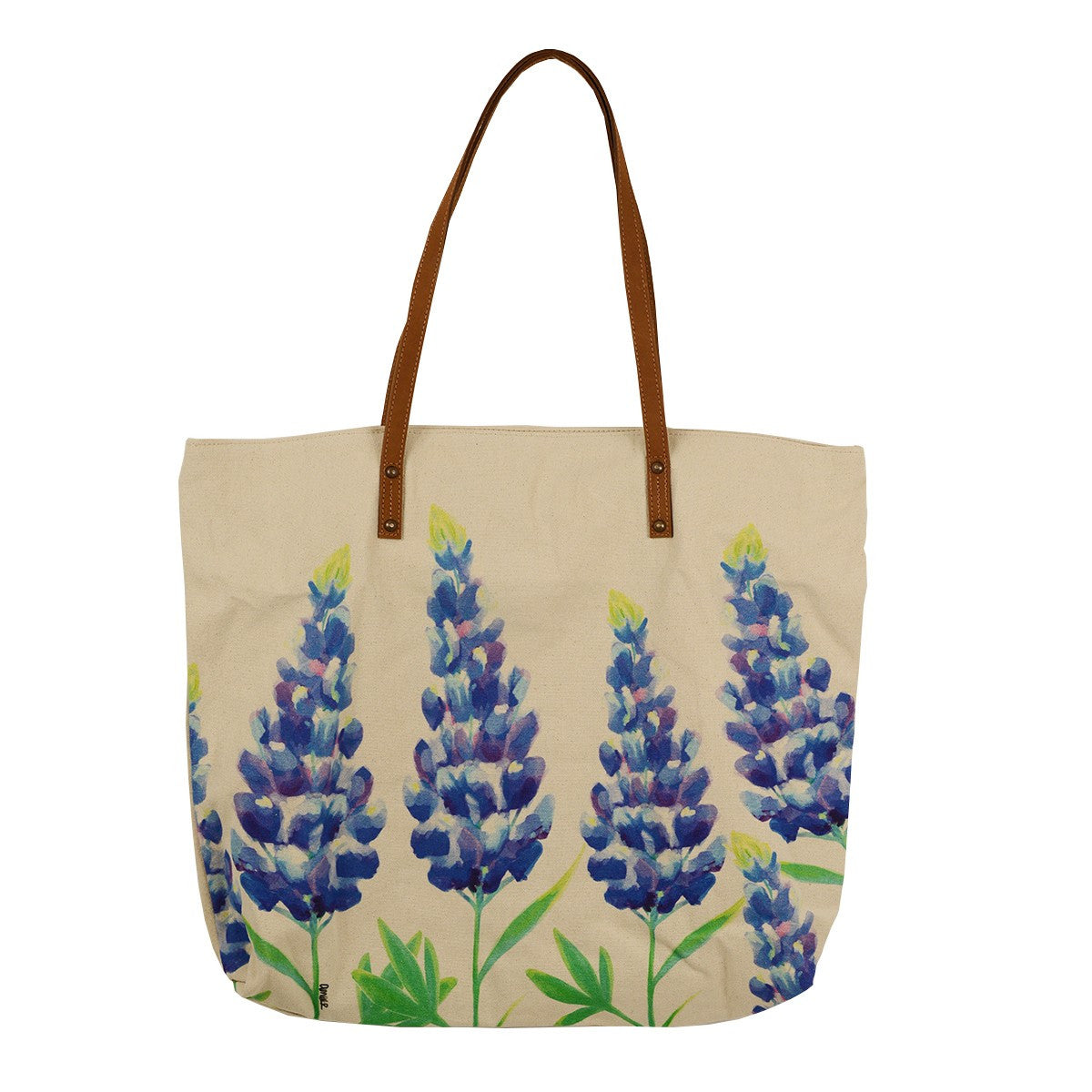 Cott N Curls Bluebonnets Tote Designed by Amber Teal