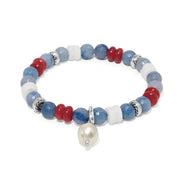 Brighton American Beach Pearl Charm Stretch Bracelet (JF0338)