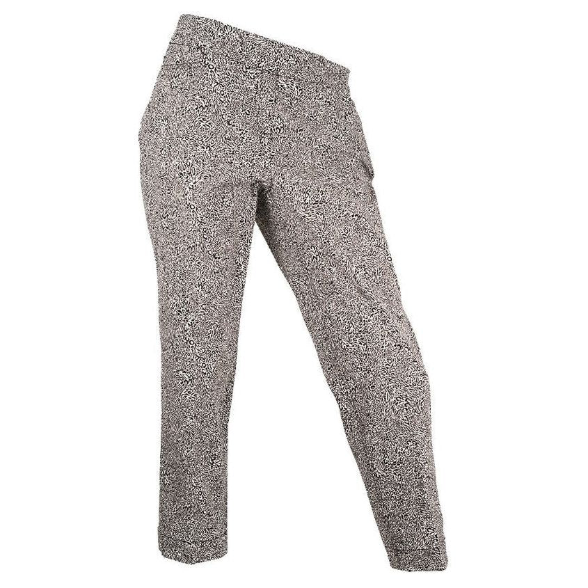 Slim-Sation Black Animal Print Pull-On Crop Pant (M24714PM) BLK/WHT