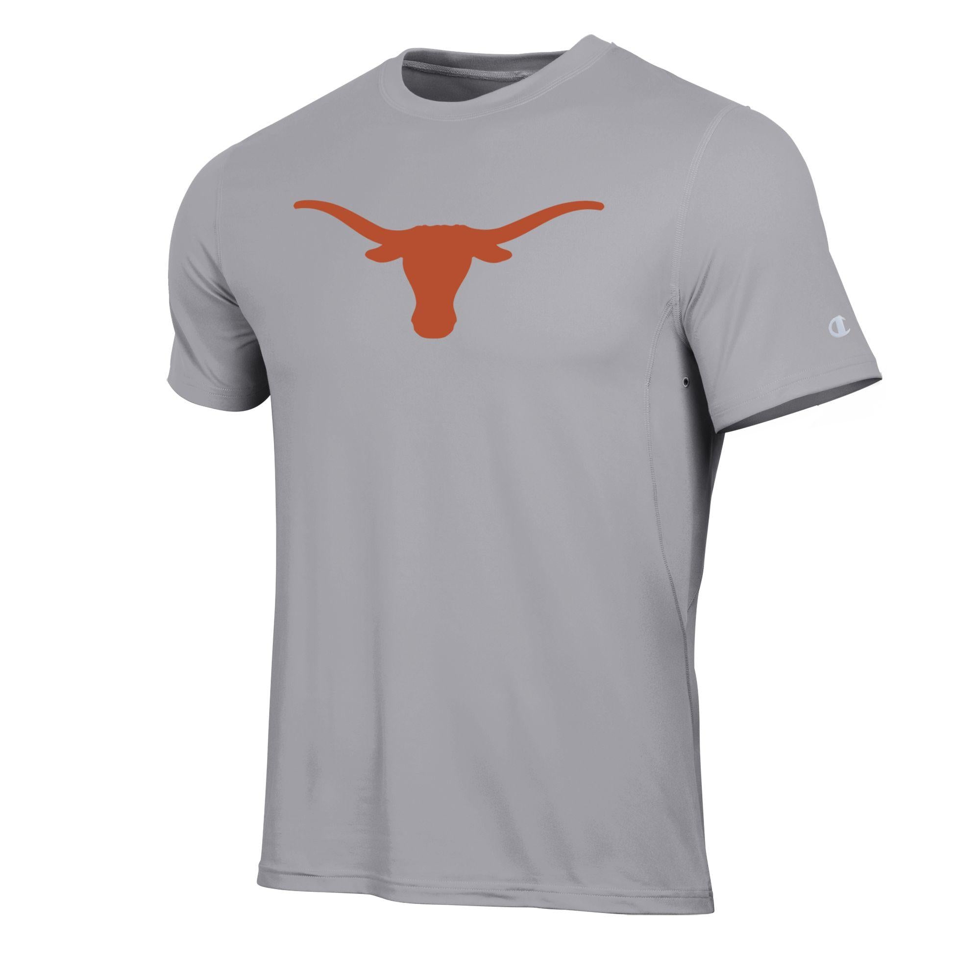 Texas Longhorn Men's Athletic Short Sleeve Logo Tee (Active Grey)