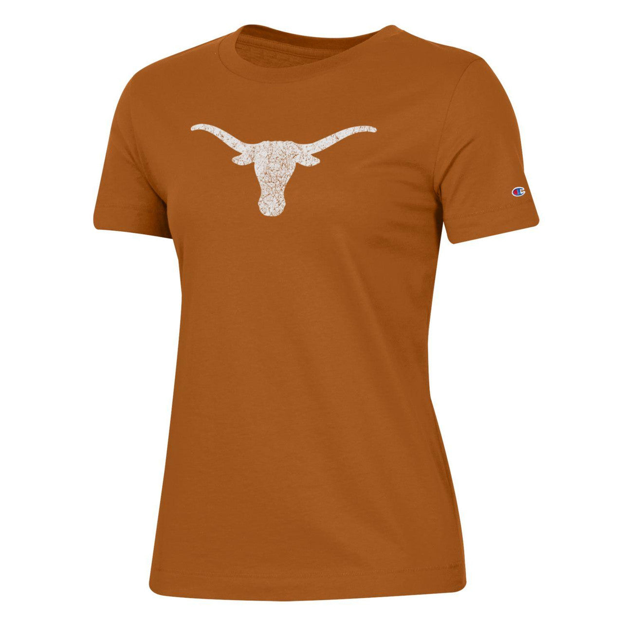Texas Longhorn Ladies Distressed Bevo Logo Tee (C6000475-385)