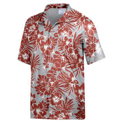 Champion Texas Longhorn White Logo Tropical Mens  Camp Shirt (CT6000000-125-123)