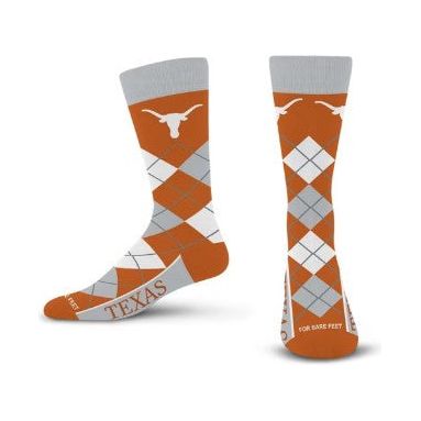 Texas Longhorn Argyle Remix Mid-Calf Sock