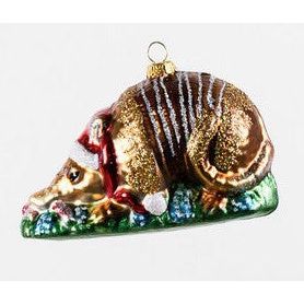 One Hundred 80 Degrees Armadillo Glass Ornament