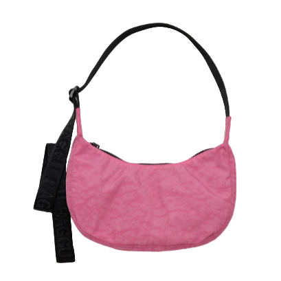 Baggu Small Nylon Crescent Bag - Azalea Pink