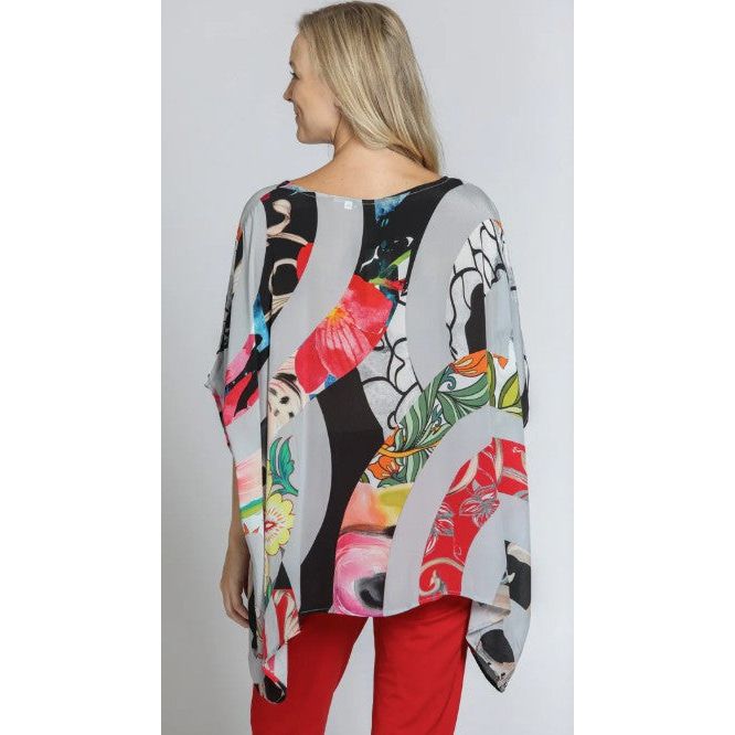 APNY Print One Size Pull-Over Kaftan Top