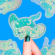 Stingray Ocean Dreamy Liquid Vinyl Sticker