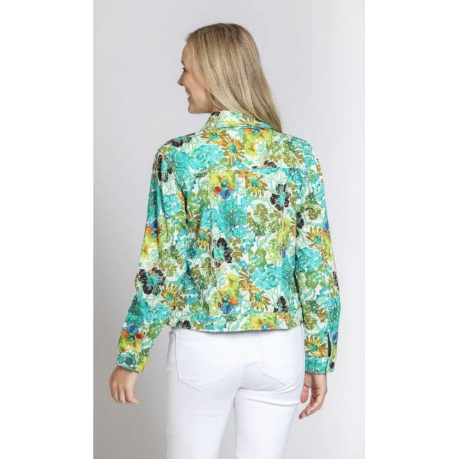 APNY Antique Garden Print Demin Jacket (GRN)