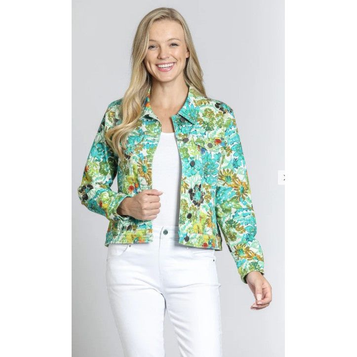 APNY Antique Garden Print Demin Jacket (GRN)