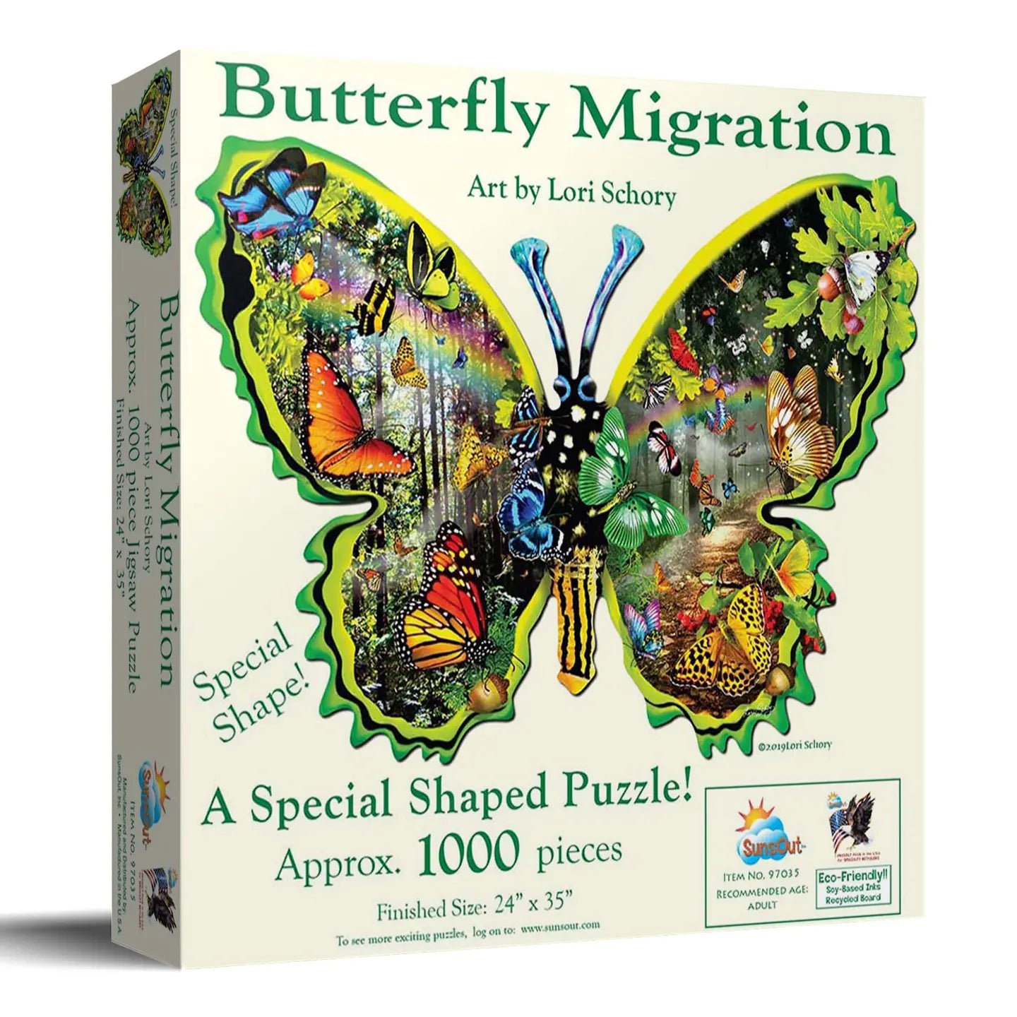 Butterfly Migration A Special Shape 1000 Piece Jigsaw Puzzle (97035)