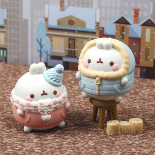 Molang Winter Special Blind Box Random Figure CollectibleToy