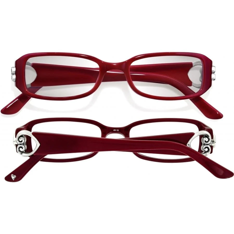 Brighton Balboa Heart Crimson Reading Glasses  (4 Strengths)
