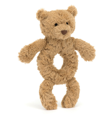 Jellycat Bartholomew Bear Ring Rattle
