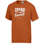 Texas Longhorn Baseball Bat Script Tee