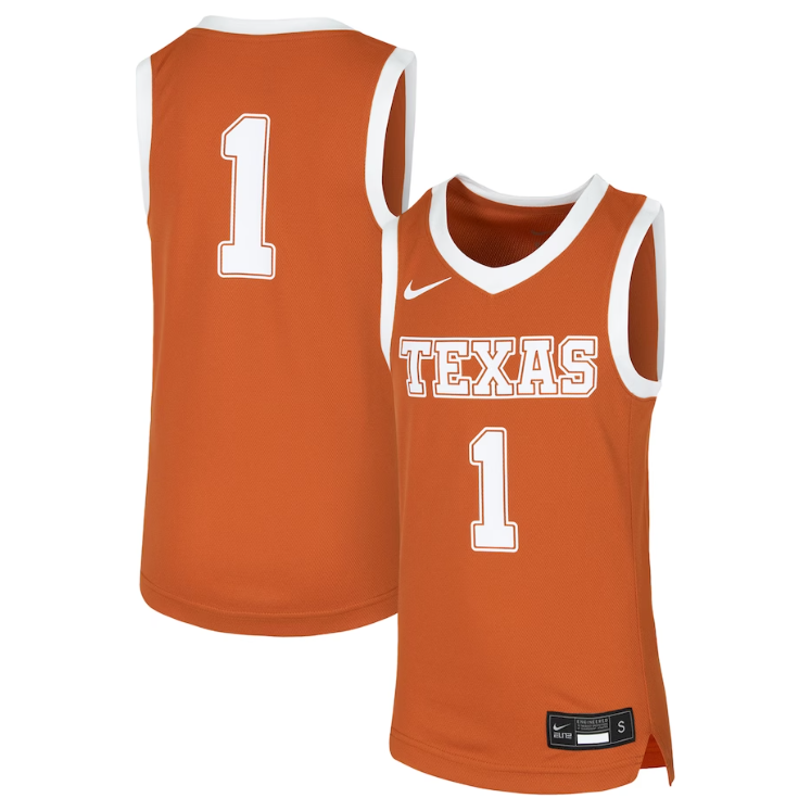 Texas Longhorn Youth Replica Basketball Jersey (P42888-DOR) BO
