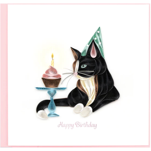 Birthday Cat Quilling Card (BD177)