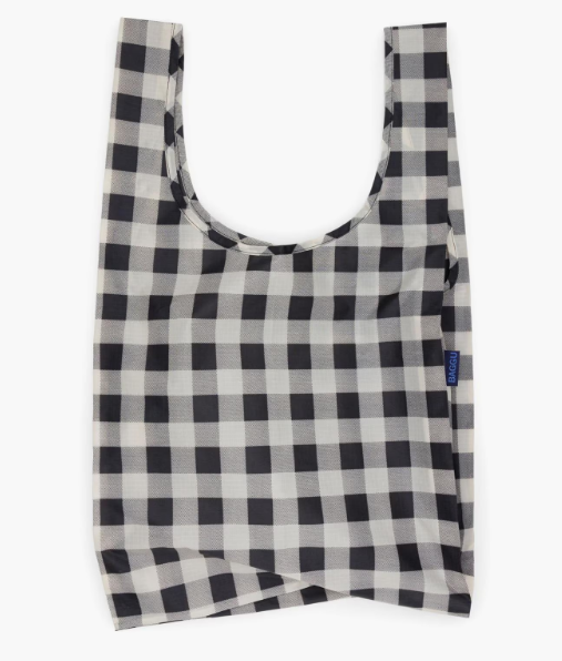 Baggu Standard Reusable Bag - Black & White Big Check
