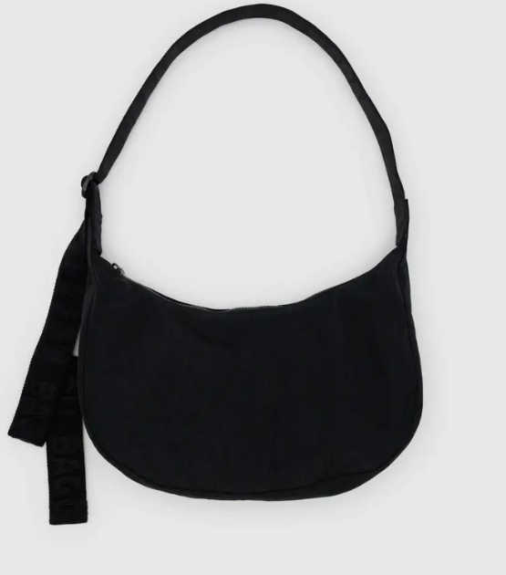 Baggu Medium Nylon Crescent Bag - Black