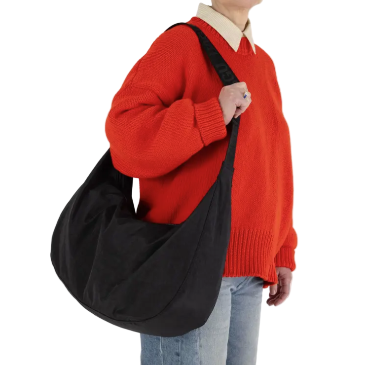 Baggu Large Nylon Crescent Bag - Black