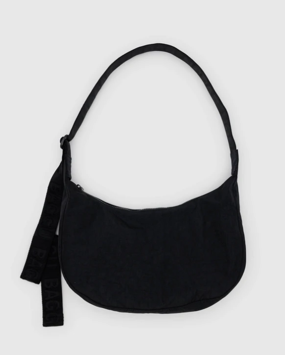 Baggu Medium Nylon Crescent Bag - Black