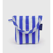 Baggu Puffy Earbuds Case - Blue Painted Stripe