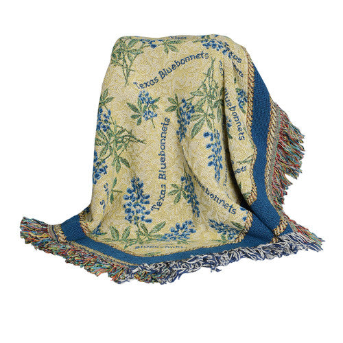 Bluebonnet Tapestry Lap Throw 52"x34"  (C-ATTXBB)
