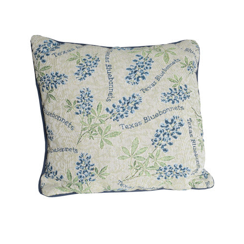 Bluebonnet Tapestry Pillow 17"x 17" (C-TLBBTX)