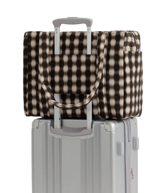Baggu Small Cloud Carry-On - Blurred Gingham Brown
