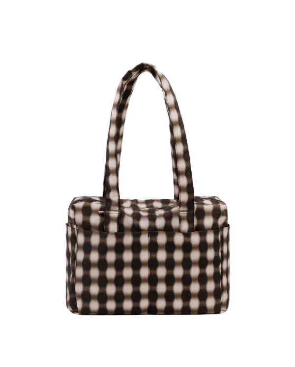 Baggu Everyday Cloud Bag - Blurred Gingham Brown
