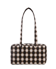 Baggu Nylon Bowler Bag - Blurred Gingham Brown