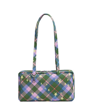 Baggu Nylon Bowler Bag - Green Star Plaid
