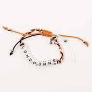 Texas Longhorn Braided LONGHORN Word Bracelet (J102)