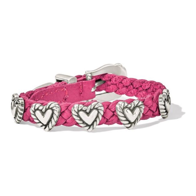 Brighton Roped Braid Heart Bandit Bracelet (7 Colors) (07475F)