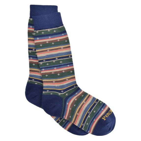 Pendleton Bridger Scout Cotton Blend Blue Crew Socks