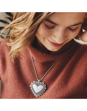 Brighton Sonora Bold Heart Necklace (SLV)