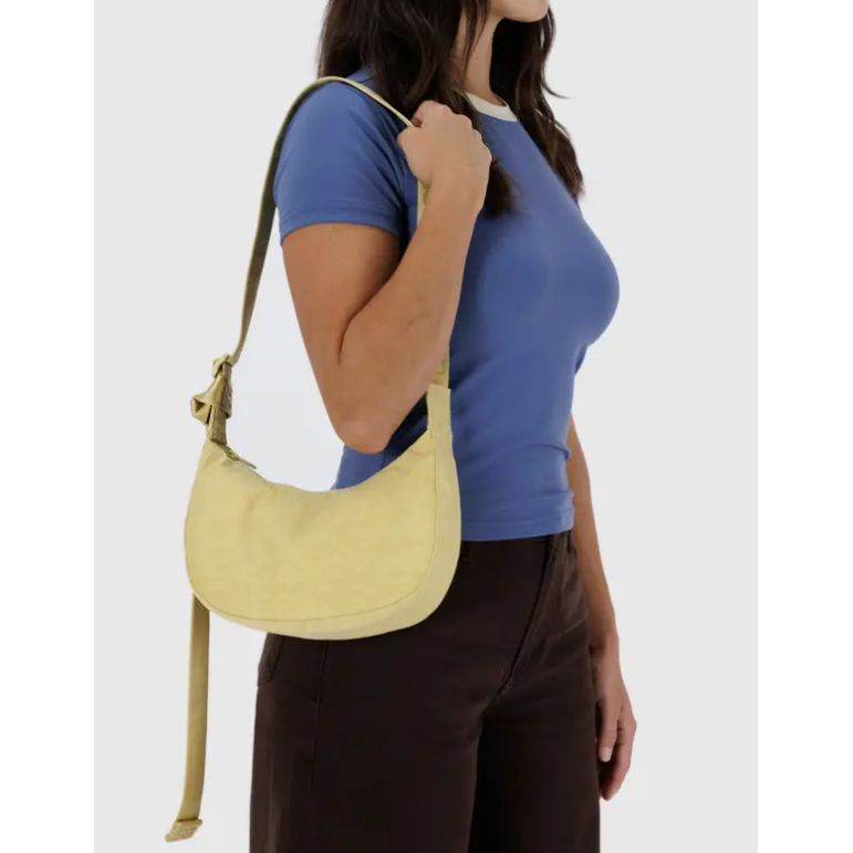 Baggu Small Nylon Crescent Bag - Butter