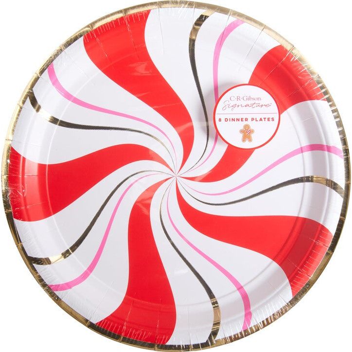 Gibson Holiday Gingerbread Dinner Paper Plates