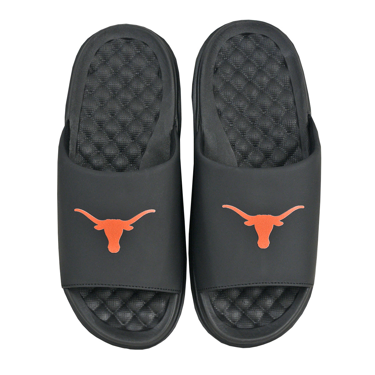 Texas Longhorn Motive Single Longhorn Unisex Slide Sandal (Black)(775433)