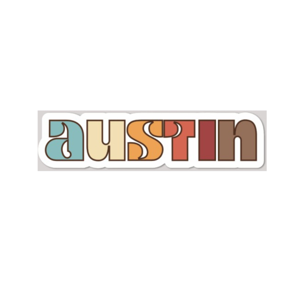 Sticker - Funky Austin Large – SuePatrick.com