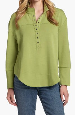 APNY Grommet Henley Solid Citron Top (C350)