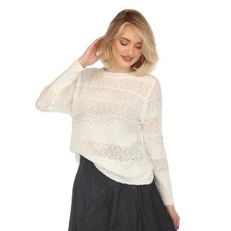 A.Z.I. Tracy Embellished Pull-Over Sweater (Z13586)(Winter White)