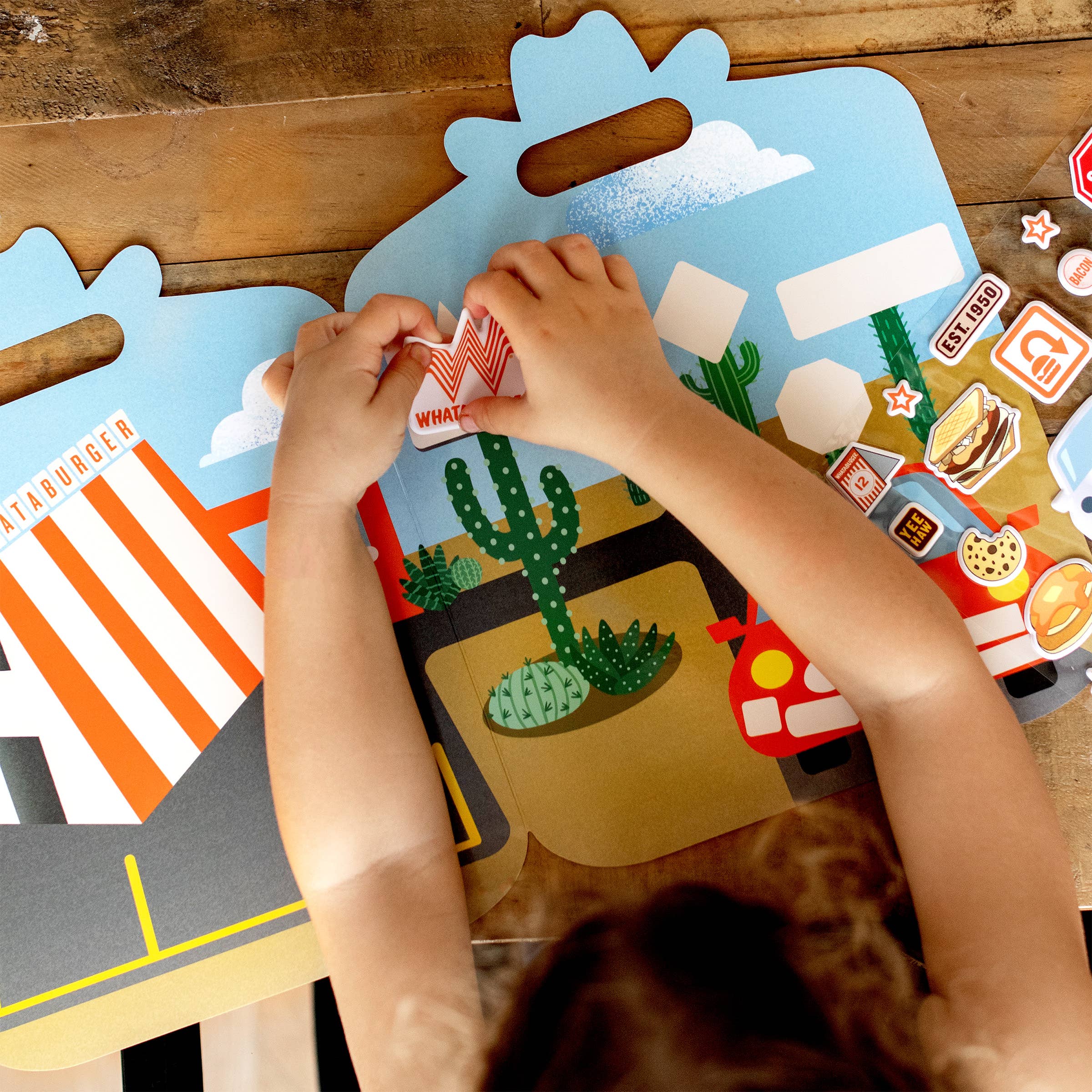 Whataburger Little Foodies Reusable Sticker Play Set (Texas)