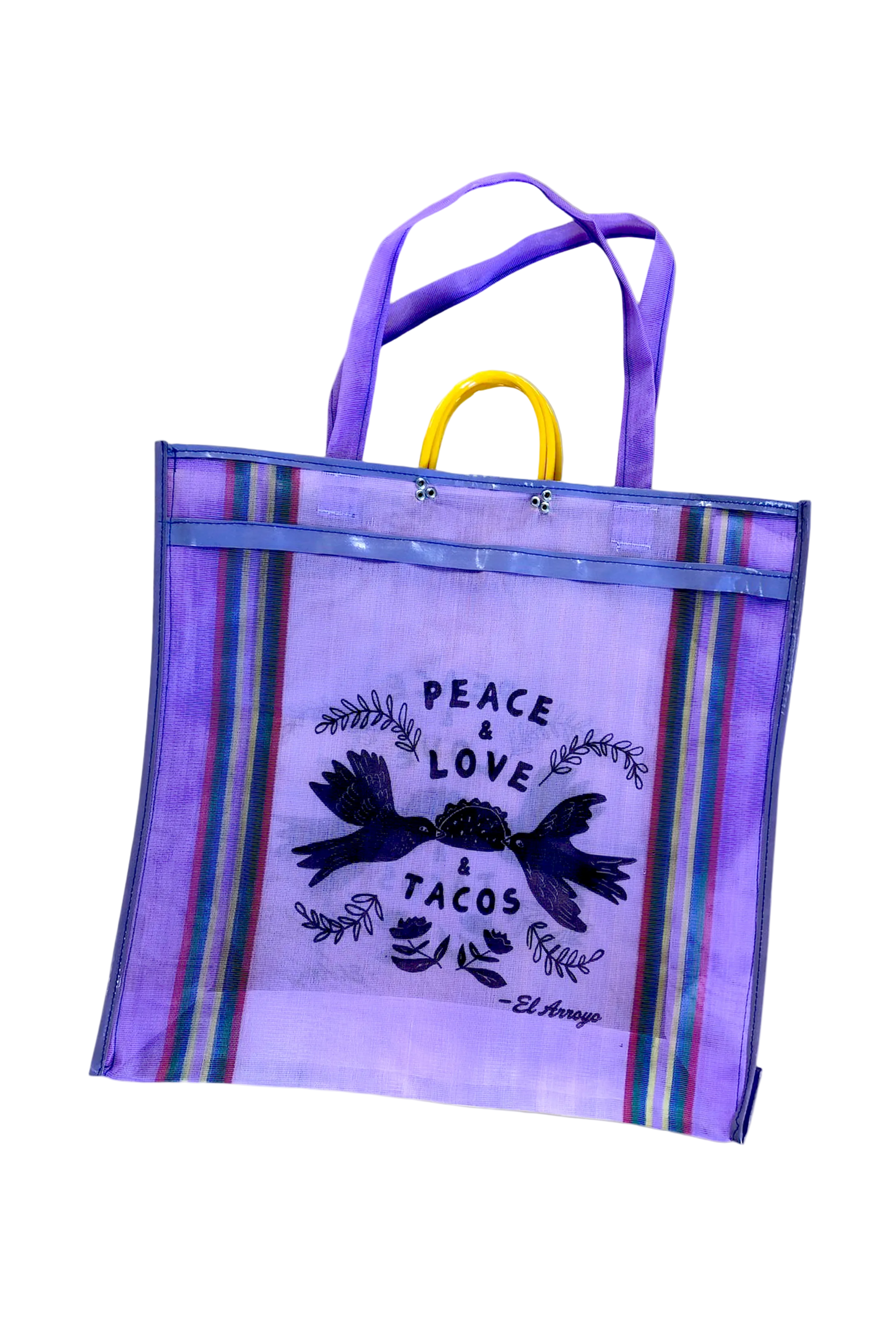 Taco Dove - Purple - Large Mesh Tote (LMT0002)
