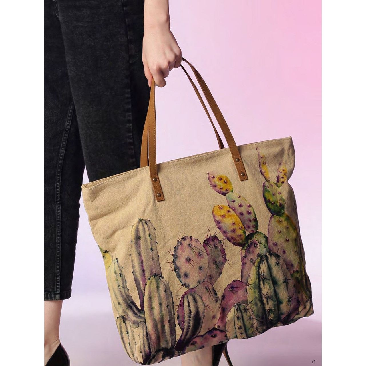 Cott N Curls Cactus Tote (801379)