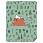 Brief Insanity Snoopy Camping Throw Blanket