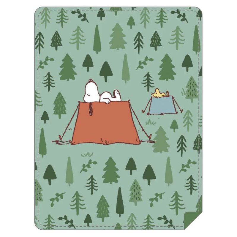 Brief Insanity Snoopy Camping Throw Blanket
