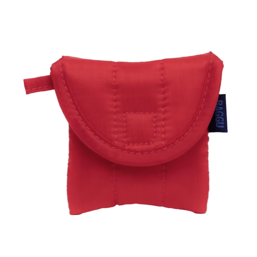 Baggu Puffy Earbuds Case - Candy Apple