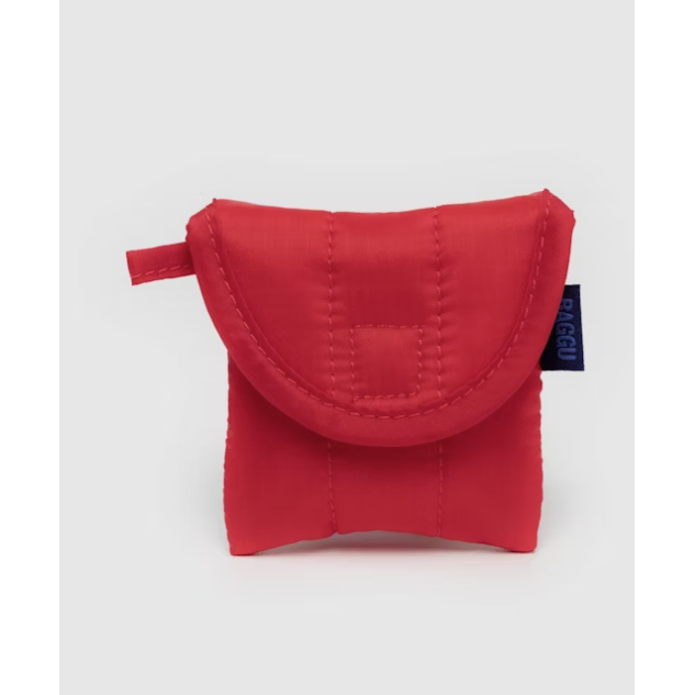 Baggu Puffy Earbuds Case - Candy Apple