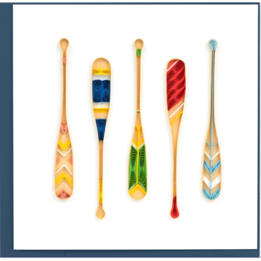 Painted Canoe Paddles Quilling Card (BL1373)