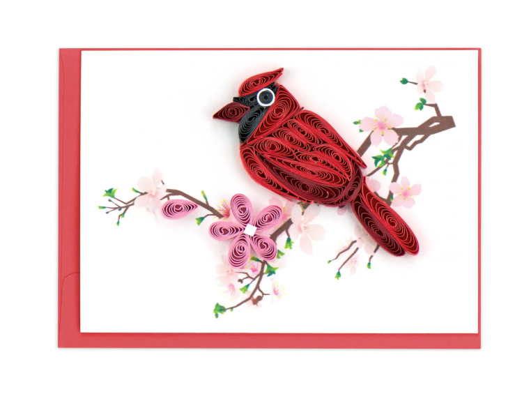 Quilling Card Enclosure Card Cardinal (GE541)